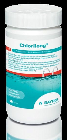 BAYROL giver dig tre former for vanddesinfektion at vælge imellem: med klor klorfri med aktivt oxygen med brom Vanddesinfektion med klor Desinfektion med klor er den mest udbredte metode til