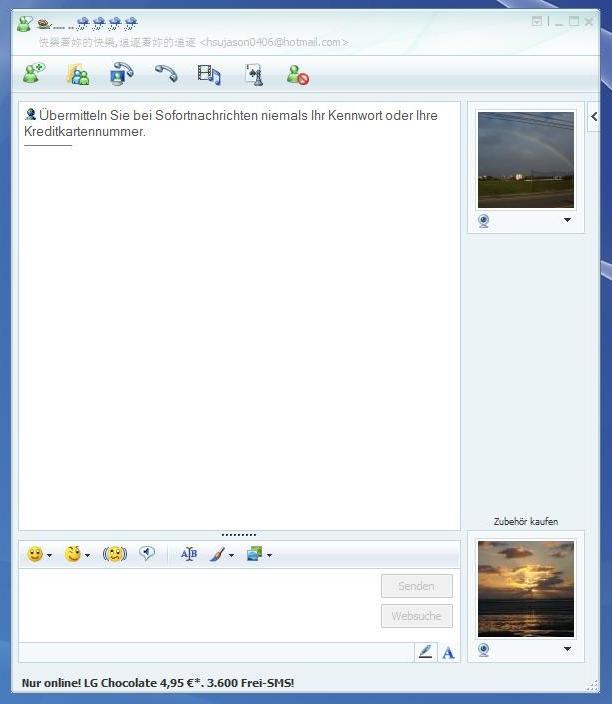 Webkameraet (ekstra tilbehør) Det indbyggede webkamera gør det muligt at bruge diverse tjenester, som f.eks. Windows Messenger. Anvendelseseksempel med Windows Messenger 1.