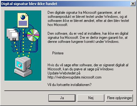 Kun for brugere af Windows 2000 Professional Sørg for at følge instruktionerne i 1 til E på sider 14-16.