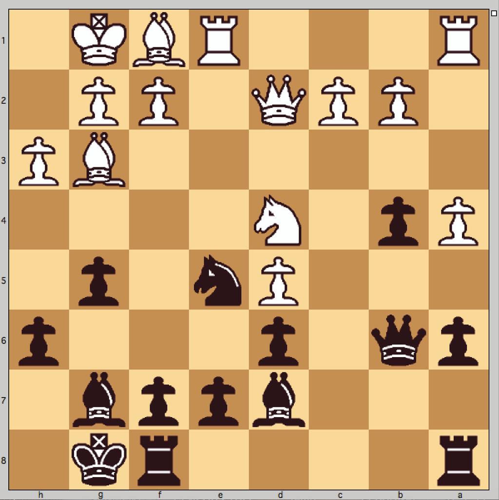 Bjarke Kristensen - Thomas Find Kokfelt Simultan (ca. 20 spillere, uden ur) spillet d. 13/12 1993 i LVS Åbning: (B70 Sicilian Dragon V) 1. e4 c5 2. Sf3 d6 3. d4 cxd4 4. Sxd4 Sf6 5. Sc3 g6 6.