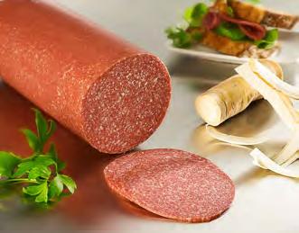 den almindelige salami, produceret af svinekød. Denne salami er udelukkende produceret af fjerkræ og oksekød.