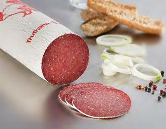 Kalkun Salami EN ALTERNATIV SALAMI 280491 1,8 kg 3 stk Vores kalkunsalami er lavet af kød fra kalkunlår og vegetabilsk