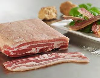Pancetta flad, tørsaltet bacon 2,0 3947 4 stk MASSER AF SMAG Pancetta, det italienske svar på bacon, er saltet, krydret og