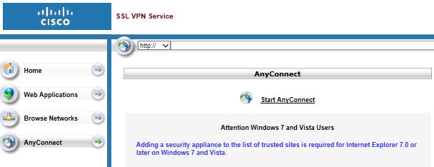 Brug VPN på Mac med Sierra...9 1. Installation på pc med Windows 7 og Internet Explorer 1 Gå ind på https://vpn.ucl.