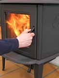 5. Refuelling of your stove should be done while there are still glowing embers in the bed. Spread the embers across the bottom, but concentrated mostly towards the front of the stove. 6.