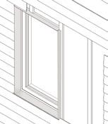13.1 Cedral vindueslysning Cedral vindueslysning består af 3 aluprofiler, der meget nemt kan tilpasses og samles omkring vinduerne.