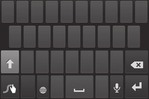 Du kan også bruge følgende taster: 2 3 4 5 6 7 8 Nummer Funktion Skifter mellem små og store bogstaver. 2 Gå til tastaturindstillinger (tryk og hold).