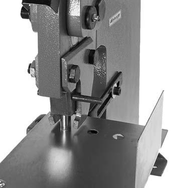 Punching Work Stops To use the machine: To use the work stop: 1. Injury to your feet could result when material is ejected from the bottom of the machine.