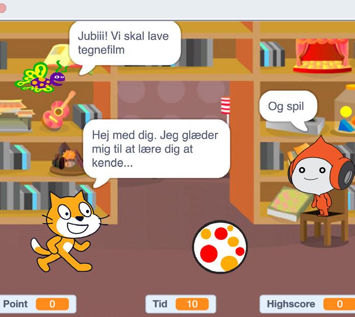 Lær at lave tegnefilm og computerspil med Scratch Workshop for børn Vi bruger det gratis program Scratch, som er på dansk.