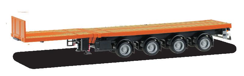 LKW-Tieflade-Tandemanhänger, weiß / deep loading trailer,