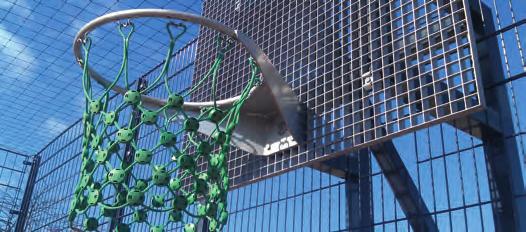 mål 3x2 m Basketkurv med stålbagplade og kurv