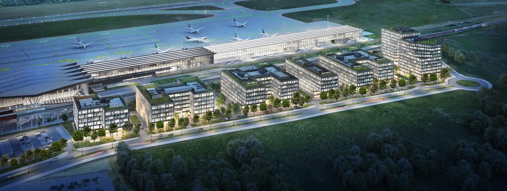 AIRPORT CITY GDAŃSK Powierzchnia użytkowa kompleksu: 120 000 m2 Całkowita powierzchnia najmu: 100 000 m2 > www.airportcitygdansk.