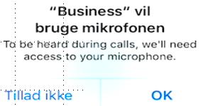 Før Skype for Business starter op skal du klikke