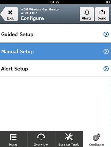 5. På skærmen Configure (Konfigurér) vælges Manual Setup (Manuel konfiguration). Næste trin Udfør alle konfigurationsopgaver i følgende underafsnit efter behov. 7.