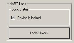 b. På listen HART Lock (HART-lås) skal der vælges Lock (Lås) eller Unlock (Lås op) for at ændre indstillingen. c. Vælg Finish (Afslut).