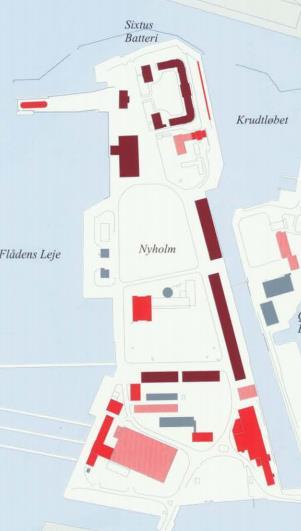 Nyholm med anlæg og bygninger er særlig og historiefortællende i sin helhed. Det vil sige med alle eksisterende bygninger, anlæg og pladser, som de ligger i et sammenhængende kulturmiljø.