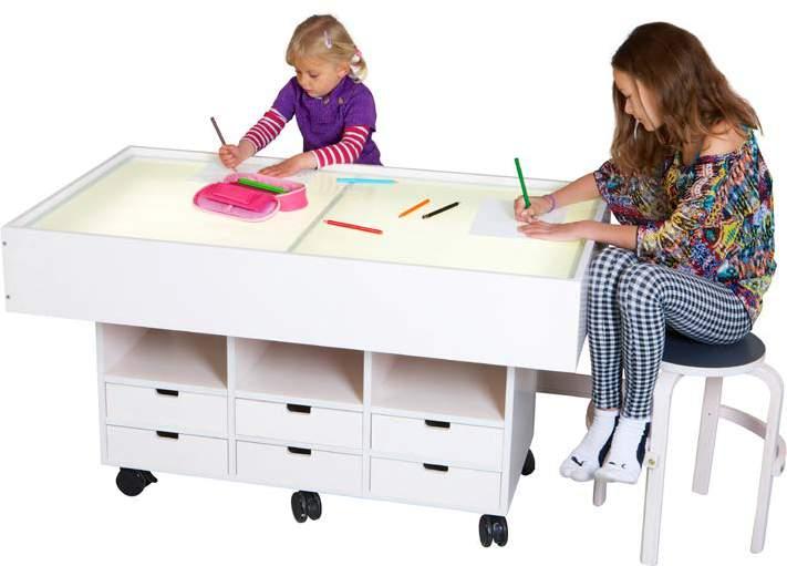SANGILL NANO & BIOBORDE SANGILL BIO sansebord med lys Helt nyt multi-funktionsbord til de små kreative børn. Et pædagogisk møbel med flere funktioner.
