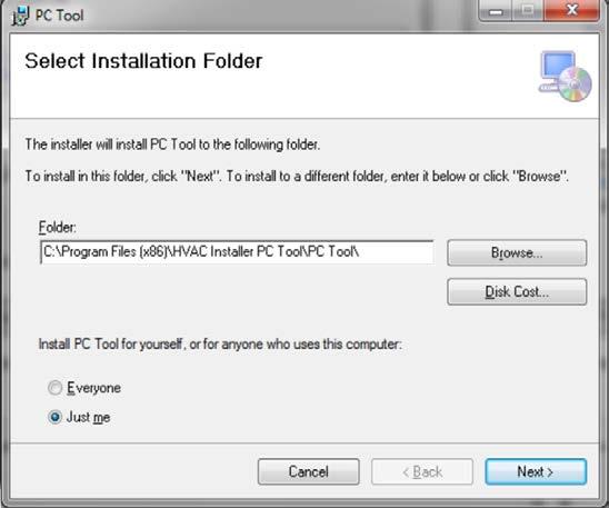 Installering i Windows 7 (afvigelser kan forekomme i andre Windows