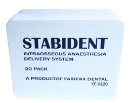 godt og sikkert alternativ at benytte Stabident intraosseous anestesi 20 stk