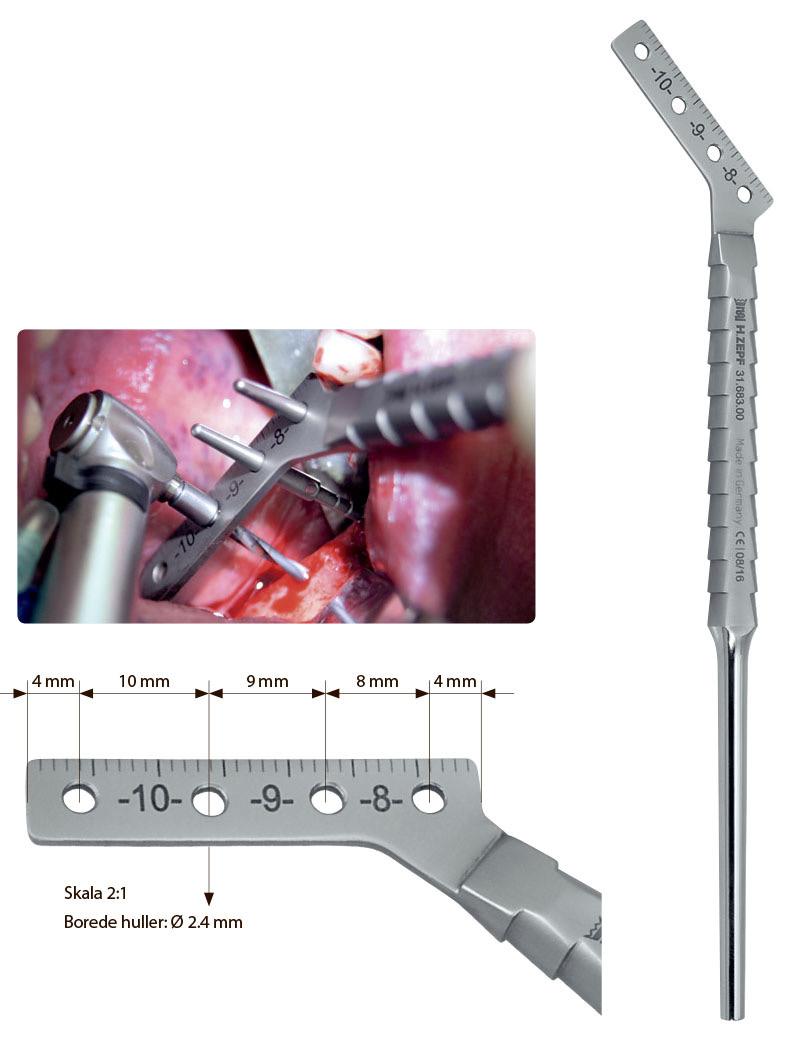 Oral kirurgi & Implantologi Kirurgihammer (Mallet) Rustfri stål med teflonplade i ene ende Made in Sydkorea