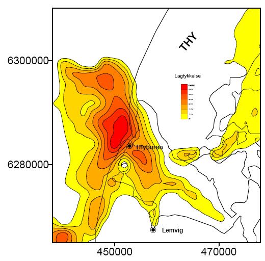 S2 figur 25 ses, at det marine onlap niveau i øst omkring kote -40m kan følges i hele enheden W3 til den vestlige lagune facies kaldet Agger Leret.