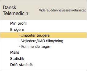 Importer brugere For at importere brugere fra evaluer.dk til logbog.