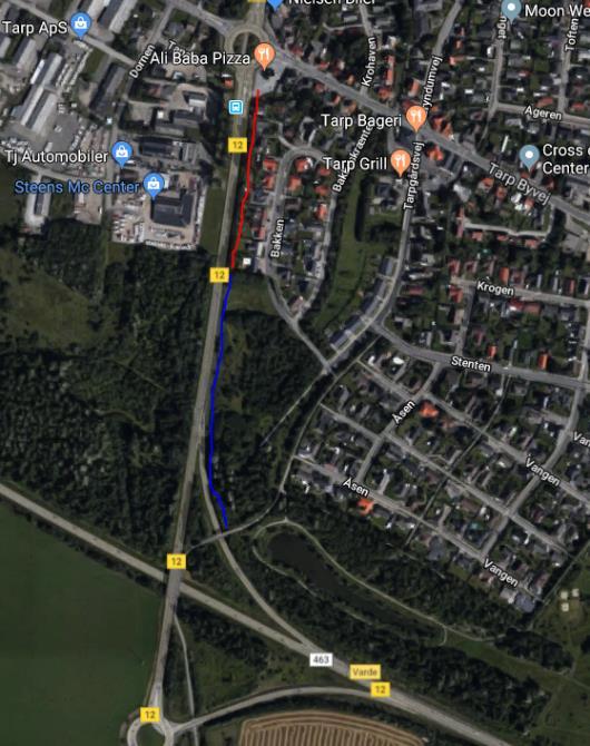 Genetablering af nedlagt by-bus stoppested i Tarp. Busstoppestedet på Tarp Byvej ved Krohaven er nedlagt.