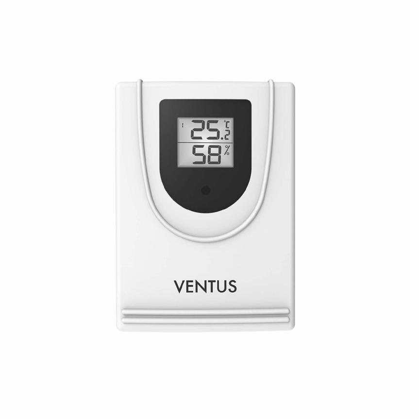 VENTUS W200 vejrstation Elegant designet VENTUS vejrstation med stort tydeligt display. Giver dig en lokal vejrudsigt og vejrmålinger fra terrassen, haven eller altanen.