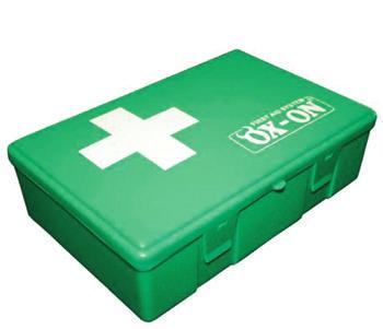 Sikkerhedsudstyr OX-ON First Aid Box Arbejdstilsynets anbefalinger DIN 13 164 til brug i køretøjer Øjenskyllestation 6 fl. á 30 ml. 5727022414 stk.