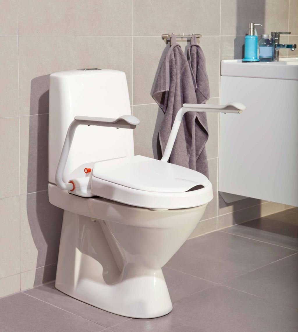 Hi-Loo fastmonteret toiletforhøjer Hi-Loo fastmonteret toiletforhøjer er en stabil og funktionel toiletforhøjer, som er med til at sikre en tryg og sikker forflytning til og fra toilettet.