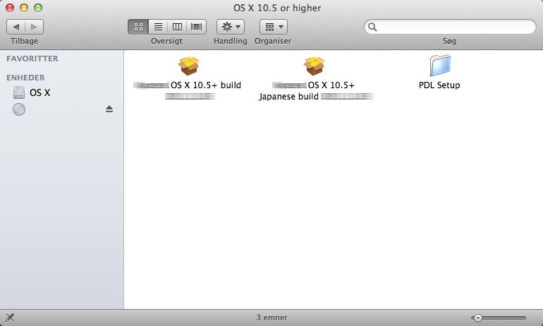 4 Dobbeltklik på (Firmanavn) OS X 10.5+.