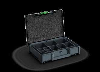 Kuffertsystemer Systainer³ M Systainer³ M 112 med Universalindlæg Kuffertsystemer Systainer³ M praktisk og robust systemkuffert til sikker og ordentlig opbevaring og transport af smådele og