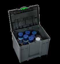 Kuffertsystemer Systainer³ M med spraydåseindsats Kuffertsystemer Systainer³ M praktisk og robust systemkuffert til sikker og ordentlig opbevaring og transport af spraydåser bestykket med