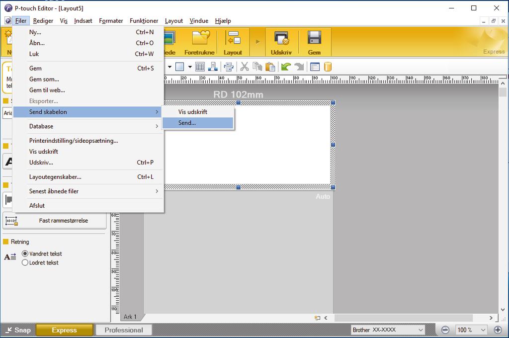 Klik på ikonet P-touch Editor 5.2 på skærmen Apps, eller dobbeltklik på ikonet P-touch Editor 5.2 på skrivebordet.