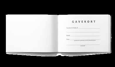 hvid papir med guldtryk Gavekort - Mat hvid papir med cream og sort tryk 210x100