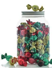 209,90 Chokoladekugler i rød, grøn og guld i plastbøtte. 1,2kg Varenr. 30705000 Vejl. pris kr. 349,- Pris kr.