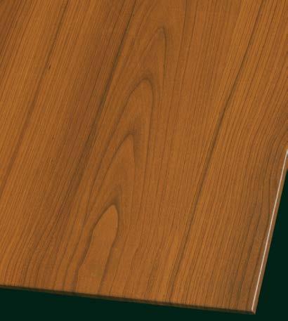 Los laminados Reflections ofrecen también una alternativa resistente con aspecto de madera. Las opciones de colores estándar y personalizadas son ilimitadas. Los plafones tradicionales de 24 pulg.