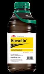 Korvetto er formuleret som en Neo- EC, hvilket gør den nem at håndtere og bruge i praksis. Korvetto har en god kompatibilitet med andre produkter.