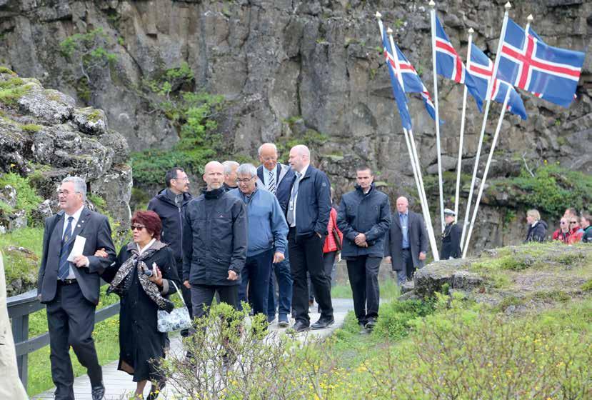 KAPITEL 2 Formanden Hans Enoksen deltog i festligheder for at fejre 100-års dagen for Islands