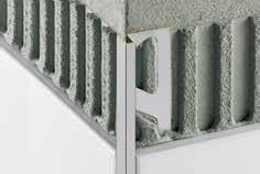 Schlüter -DECO-M og -MC kan også anvendes som afslutningsprofiler for udvendige væghjørner. Schlüter -DECO af aluminium, messing og rustfrit stål er også egnet til udformningen af gulvbelægninger.