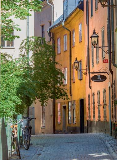 Der er mange cyklister i Stockholm, og de kommer tit meget hurtigt. De fleste steder er der separate spor til cyklisterne og til fodfolket, så det er muligt at holde sig fra cyklernes bane.