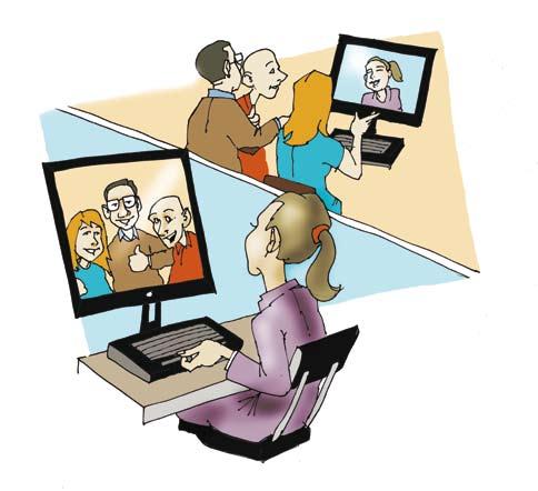 8: Elektroniske møder lad os Skype! Det er vigtigt at mødes, når man skal diskutere og tage beslutninger. Men mange møder kræver ikke, at man rejser langt og sidder i det samme lokale.