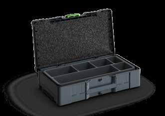 Kuffertsystemer Systainer³ L Systainer³ L 137 med Universalindlæg Kuffertsystemer Systainer³ L praktisk og robust systemkuffert til sikker og ordentlig opbevaring og transport af smådele og