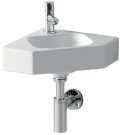 Ifö icon hjørnehåndvask 85112, 33 cm Håndvask til hjørnemontering uden overløb med hanehul. Monteres med bolte.