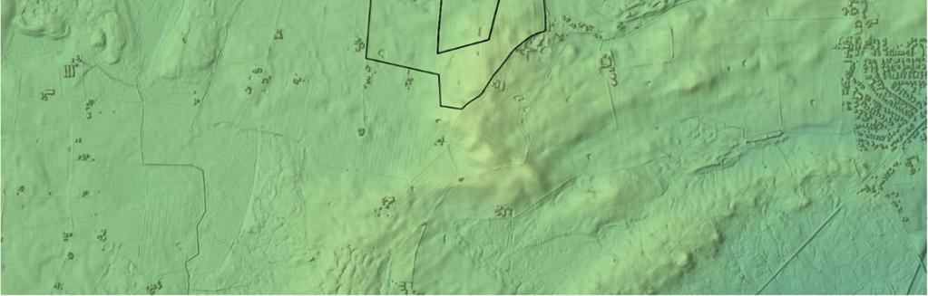 Ikke i skala Den prækvartære overflade i området udgøres af kalk, primært Bryozokalk, beliggende i ca. kote 20-25 mdvr. Prækvartæroverfladen nord/nordvest for graveområdet falder dog ned til ca.