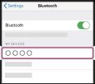 4 Vælg Bluetooth-indstillingen på iphone. 1. 2. Vælg [Settings]. Rør [Bluetooth]. 3. Rør kontakten for at aktivere Bluetooth-funktionen. 5 Rør [].