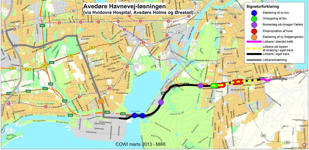 23 Tabel 4.3 Oversigt over rejsehastigheder for letbanen for Avedøre Havnevej-løsningen. Udvalgte letbanestationer (køretid fra Glostrup st.