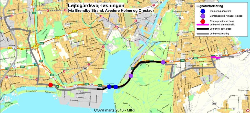 27 Tabel 4.5 Oversigt over rejsehastigheder for letbanen for Løjtegårdsvej-løsningen. Udvalgte letbanestationer (køretid fra Glostrup st.) ved Brøndby Stadion ved Brøndby Strand st.