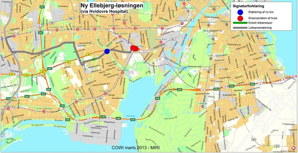 31 Tabel 4.7 Oversigt over rejsehastigheder for letbanen for Ny Ellebjerg-løsningen. Udvalgte letbanestationer (køretid fra Glostrup st.