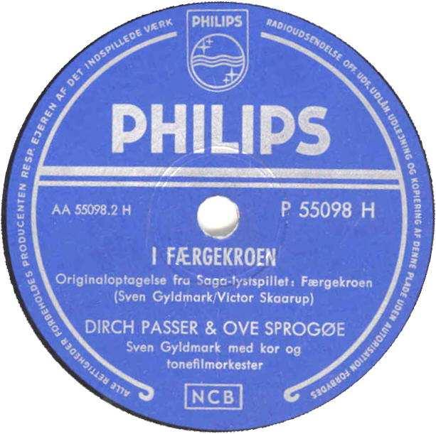 1956 AA55098-2H-1 I Færgekroen Philips P 55098 H fra Saga-lystspillet: Færgekroen Sven